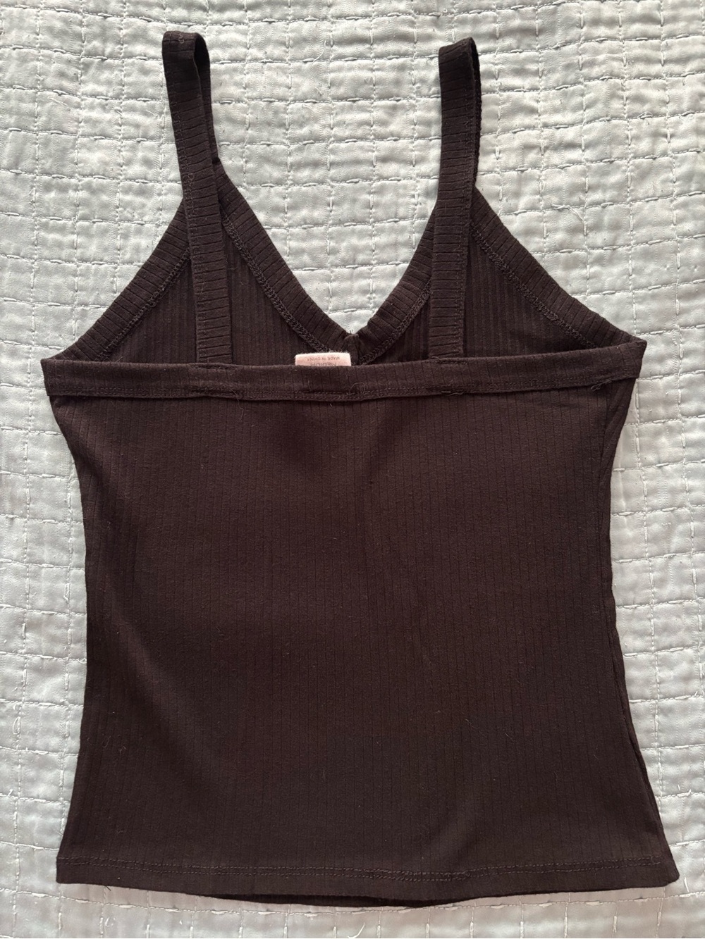Full Tilt Ribbed V-Neck Tank Top - Black - Picture 2 of 3